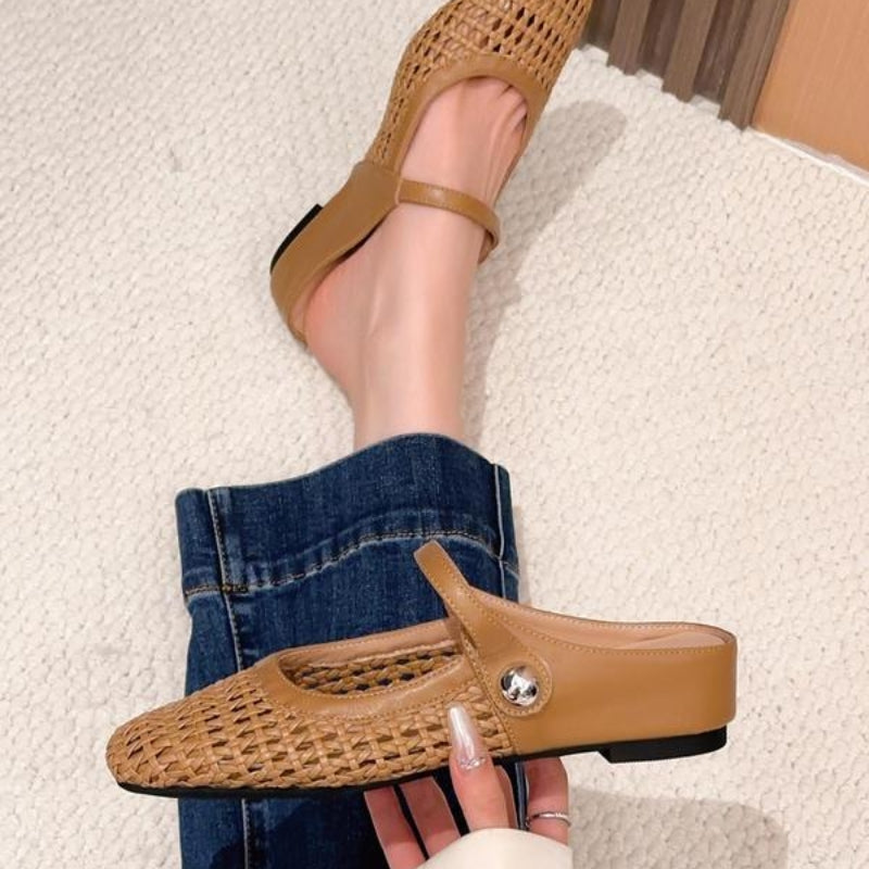 Cecile Woven Mule Flats