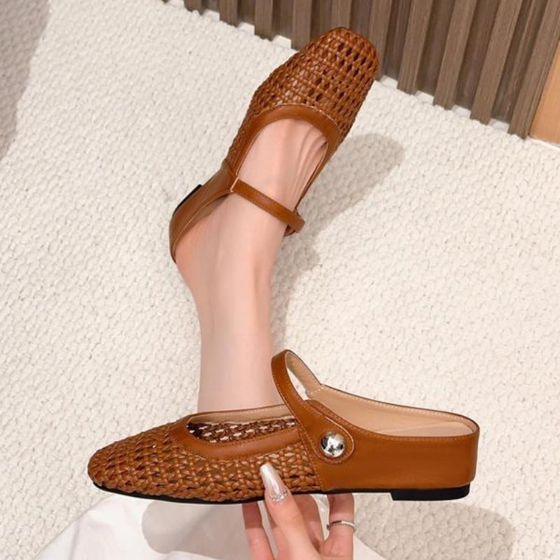 Cecile Woven Mule Flats