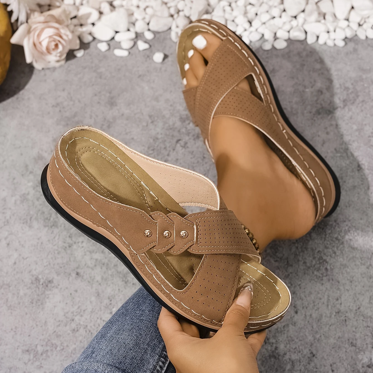 Lena Orthopedic Wedge Sandals