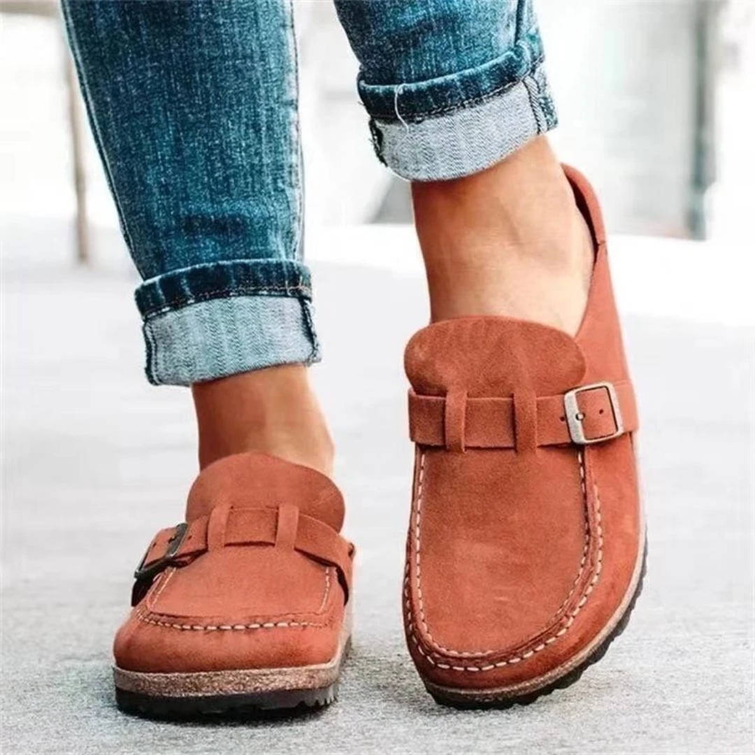 Nora | Low Heel Buckle Loafers