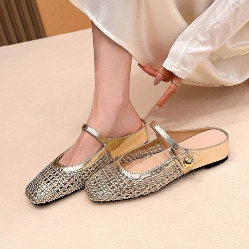 Cecile Woven Mule Flats