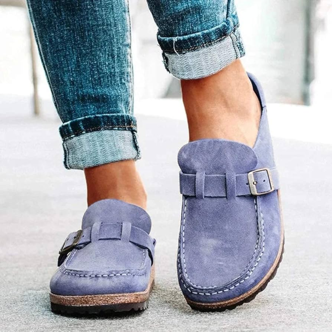 Nora | Low Heel Buckle Loafers
