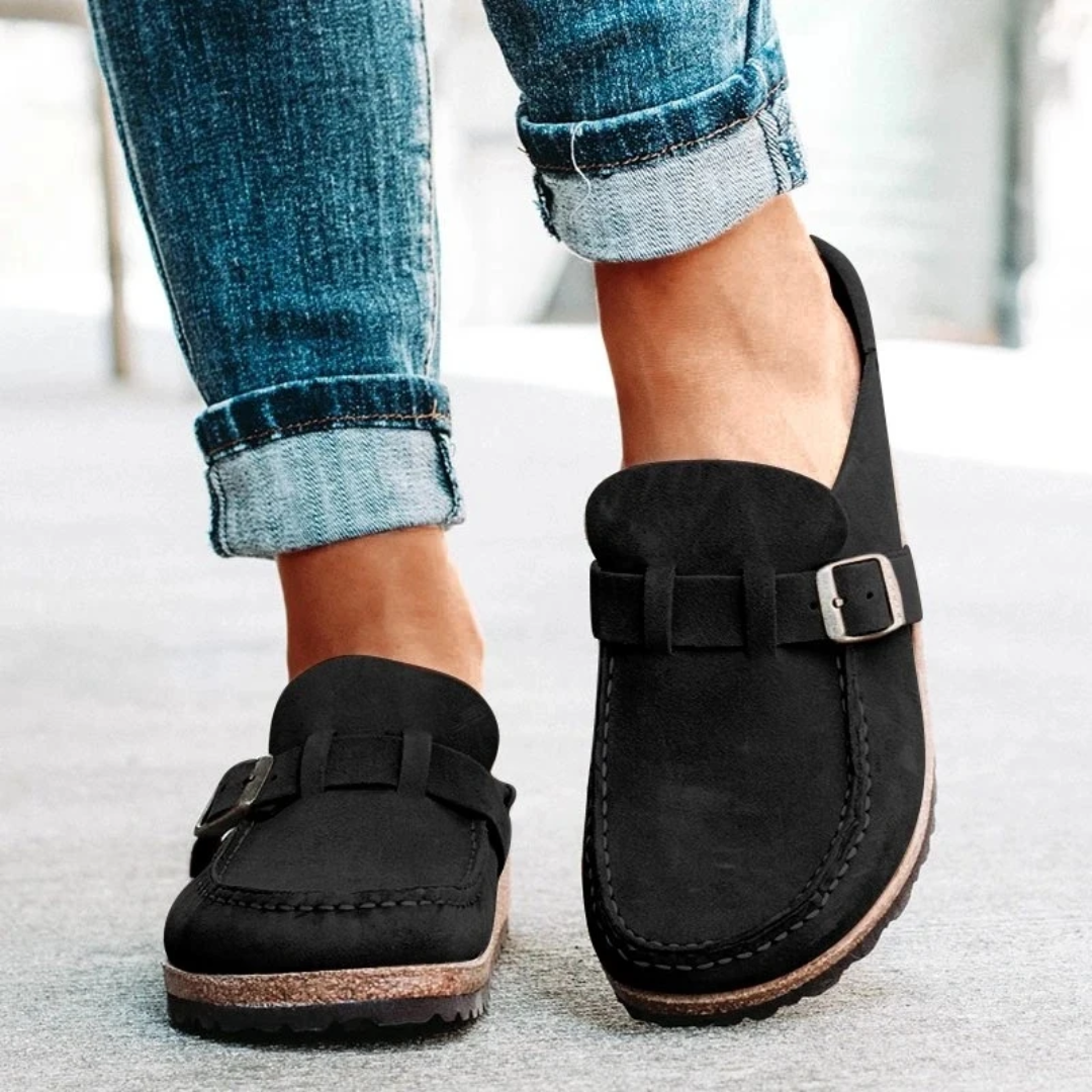 Nora | Low Heel Buckle Loafers