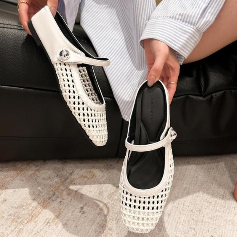 Cecile Woven Mule Flats