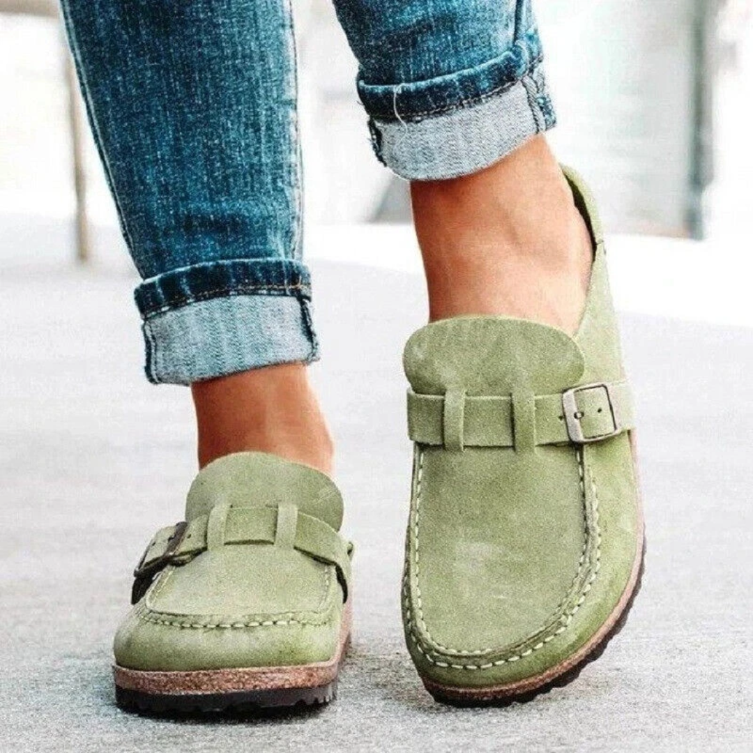 Nora | Low Heel Buckle Loafers