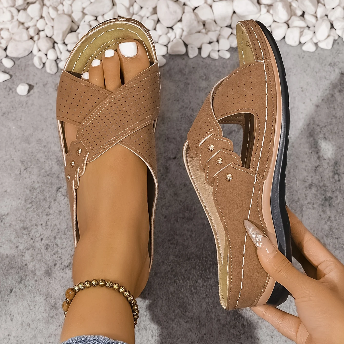 Lena Orthopedic Wedge Sandals