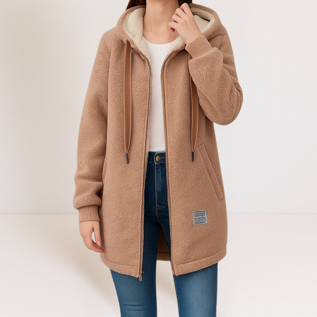 Wren Sherpa Zip Coat
