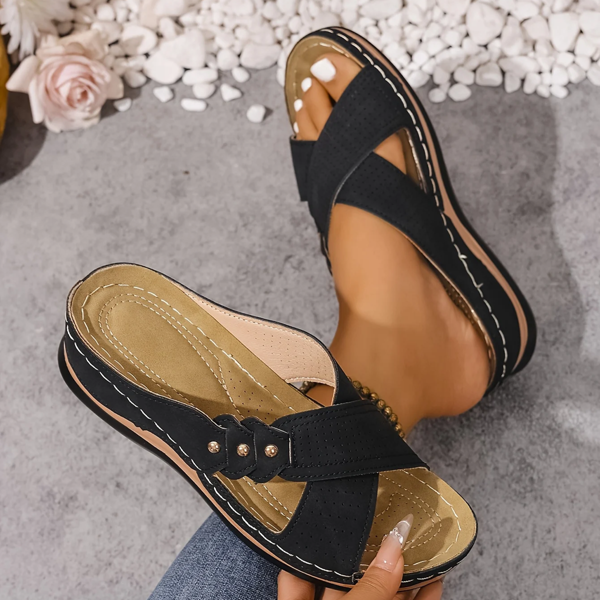 Lena Orthopedic Wedge Sandals