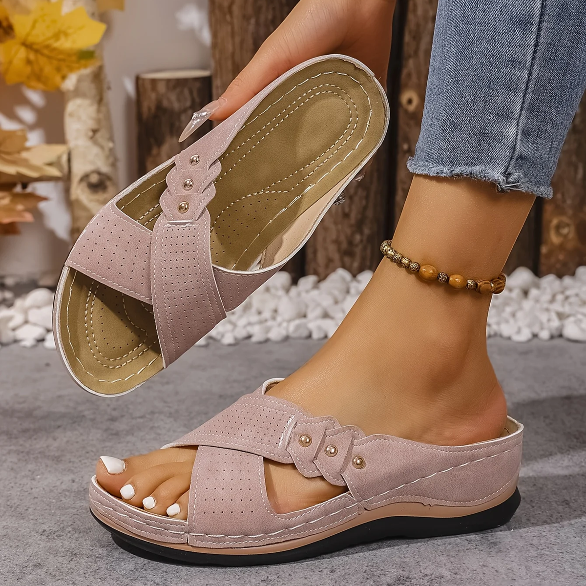 Lena Orthopedic Wedge Sandals