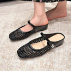 Cecile Woven Mule Flats