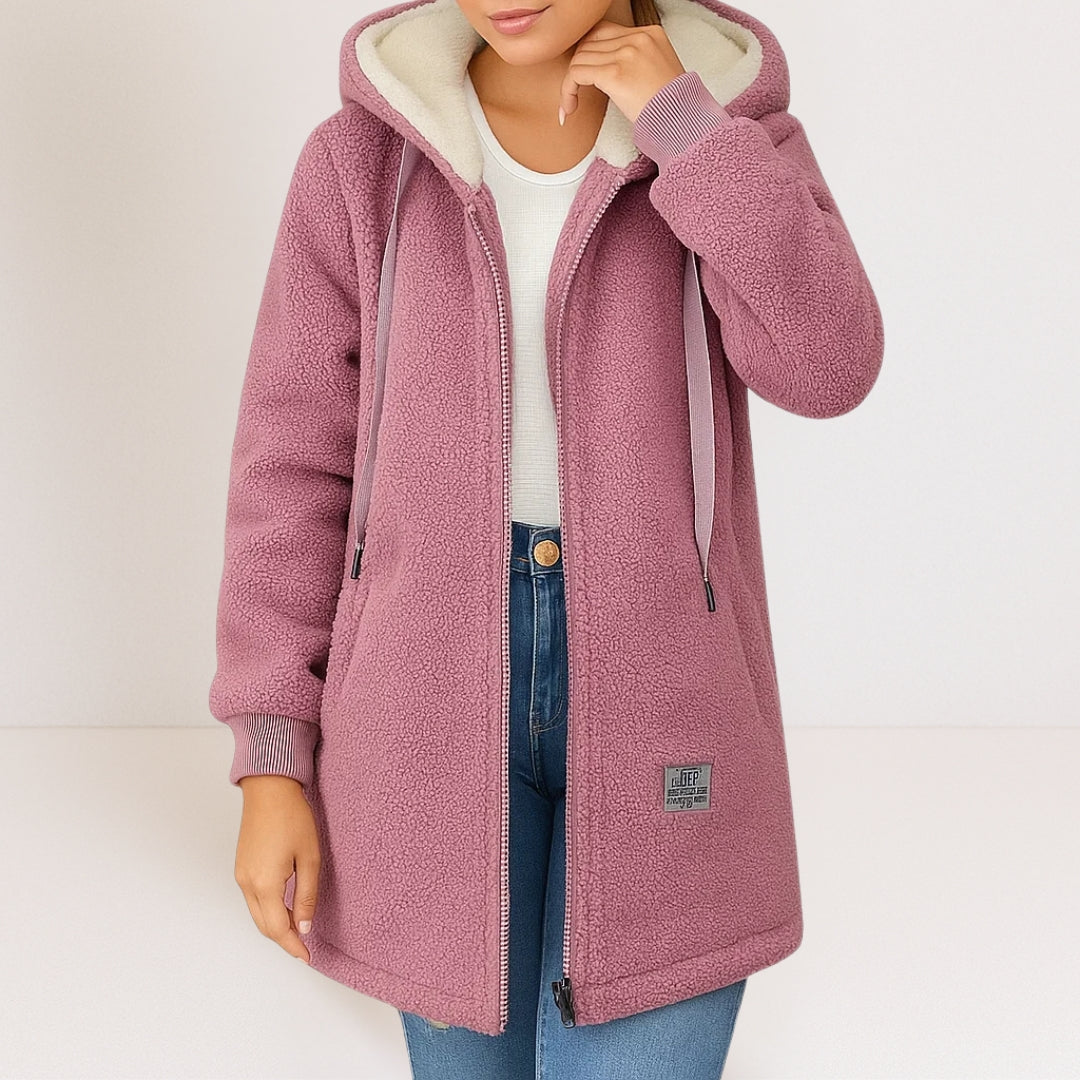 Wren Sherpa Zip Coat