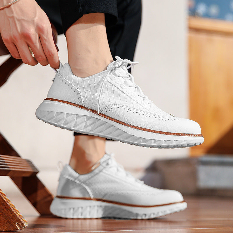 Vasari Woven Leather Trainer