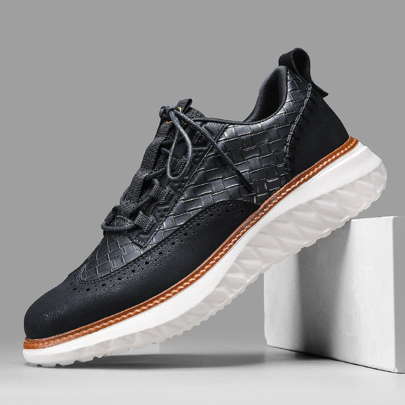 Vasari Woven Leather Trainer