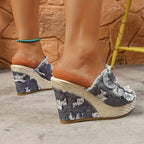 Riviera Denim Wedge