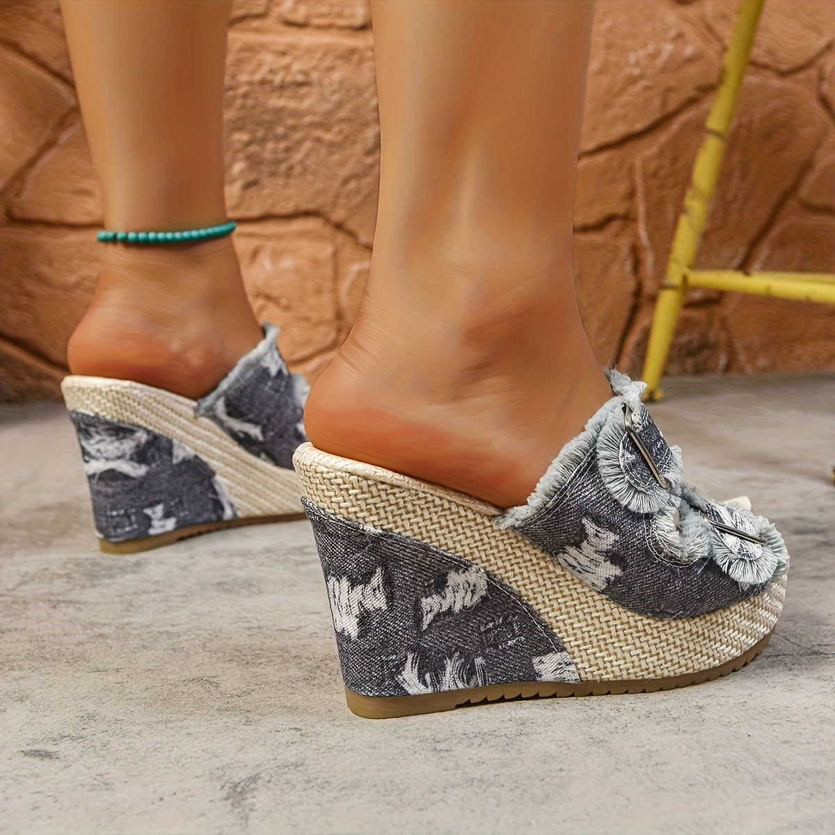 Riviera Denim Wedge