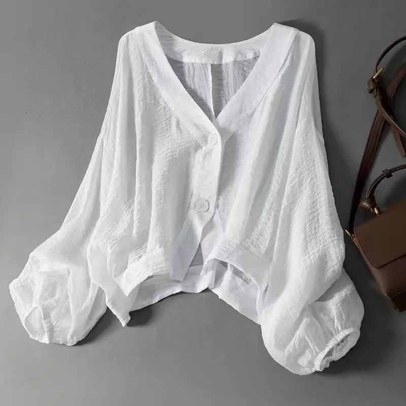 Rosalina Summer Linen Blouse
