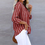 Marlowe Striped V-Neck Shirt