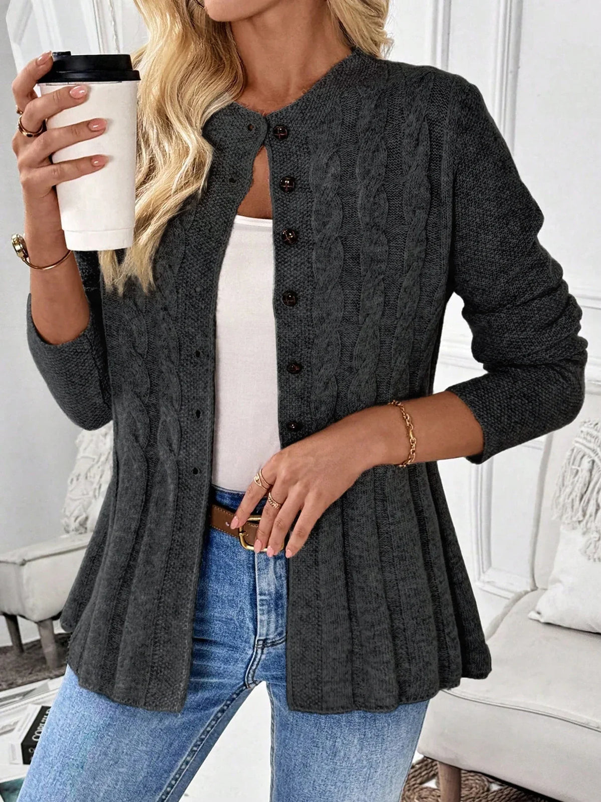 Margot Ribbed Cardigan
