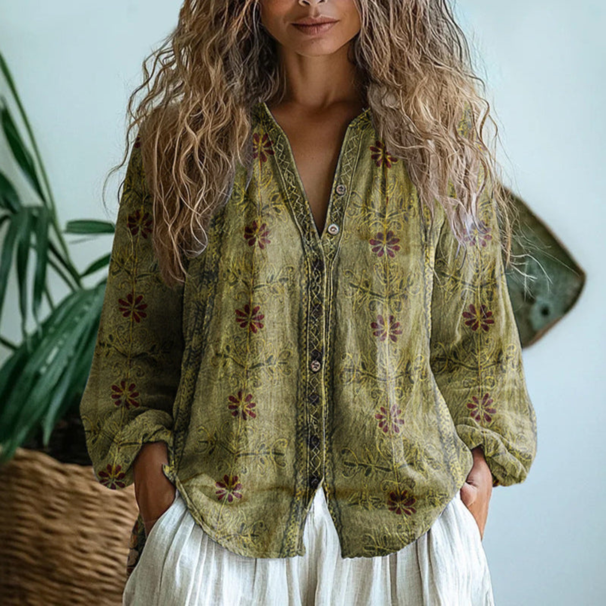 Faye Linen Blouse
