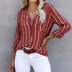 Marlowe Striped V-Neck Shirt