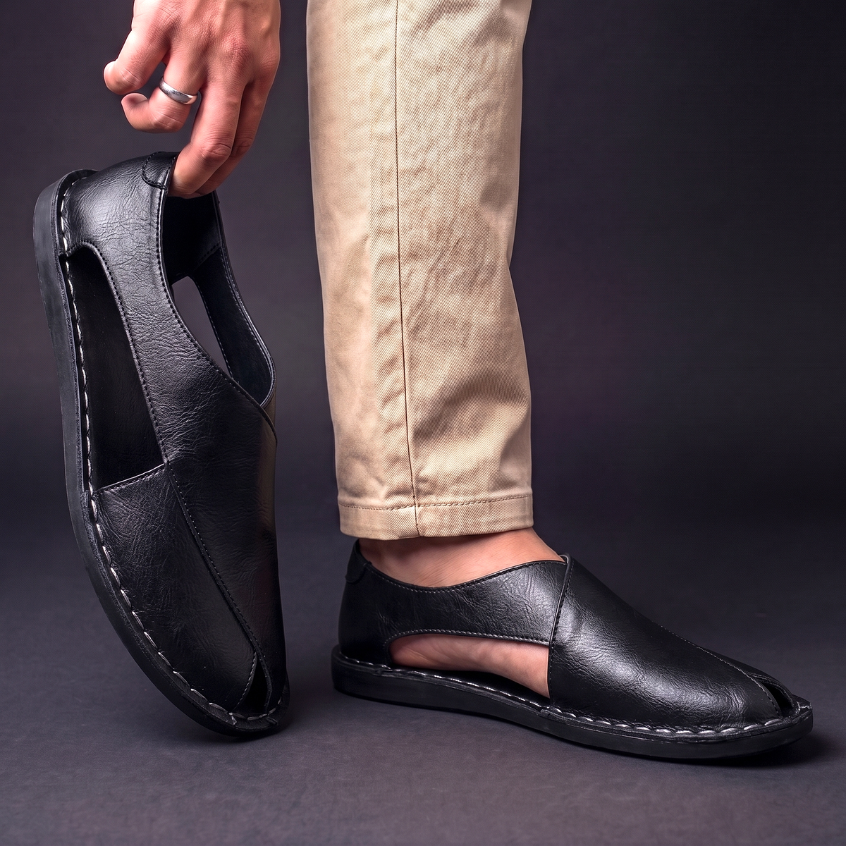 Leon Leather Mules