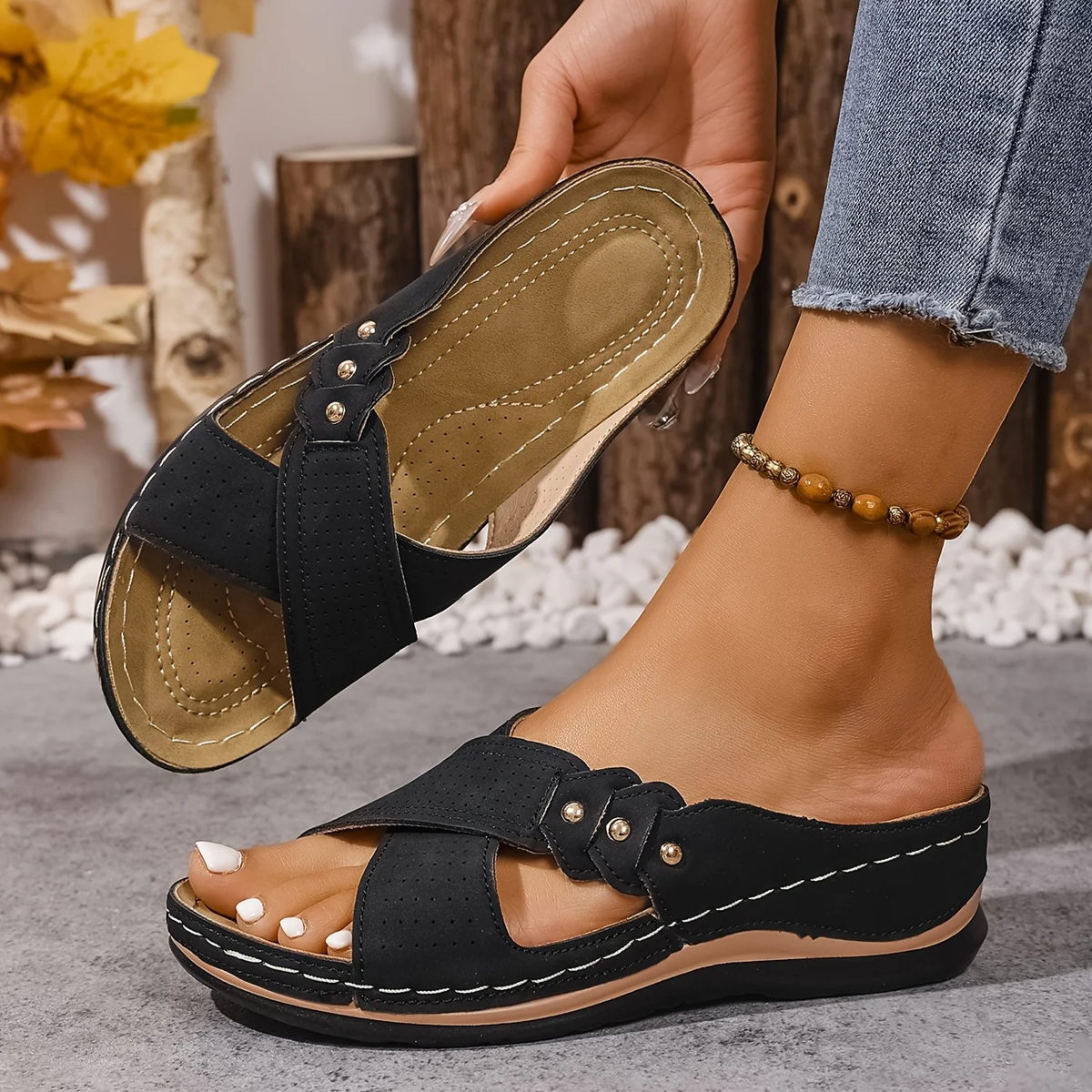 Lena Orthopedic Wedge Sandals