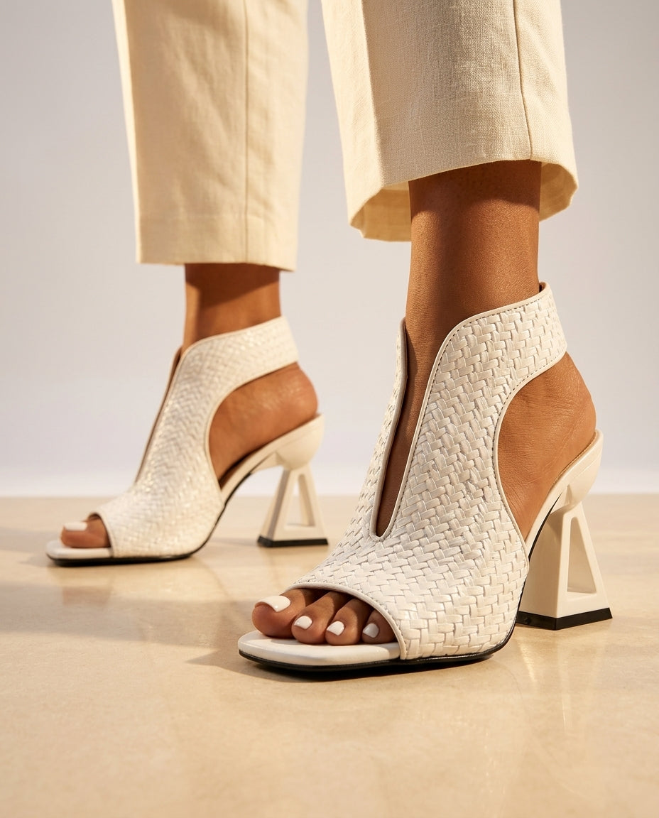 Serena Woven Slingback Heels