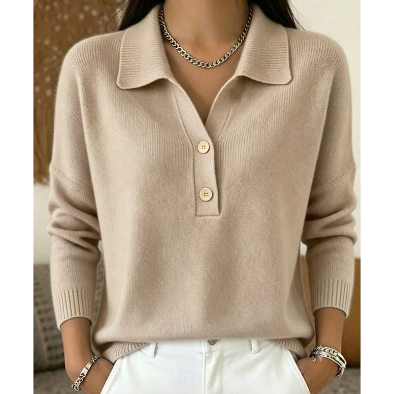 Margot | Collared Knit Pullover