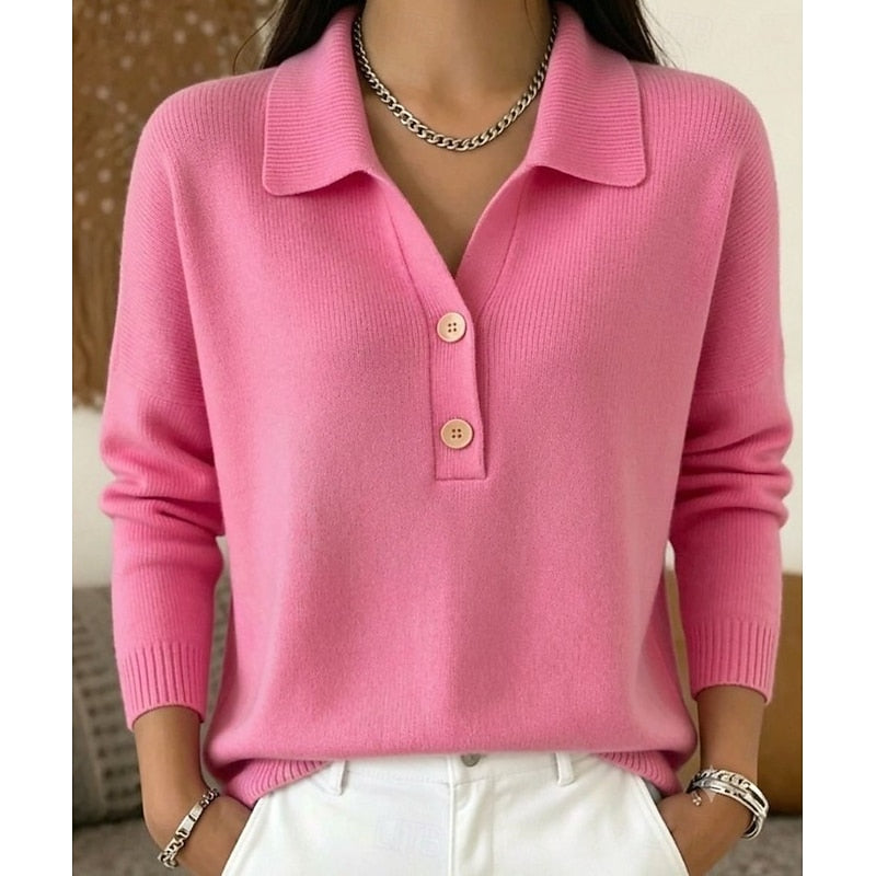 Margot | Collared Knit Pullover