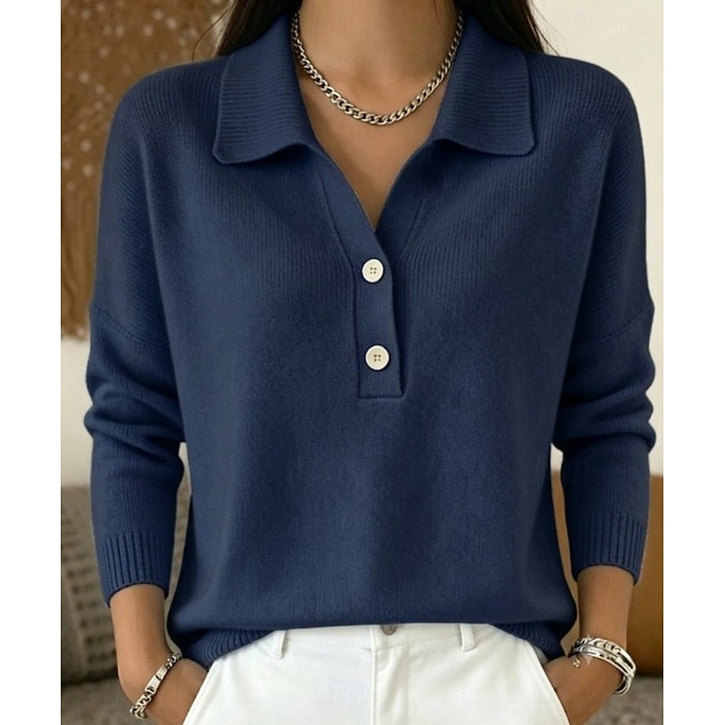 Margot | Collared Knit Pullover